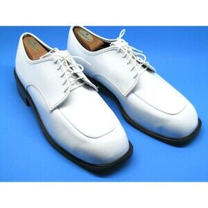 Gateway White Patent Leather Apron Toe Dress Lace Up Oxfords Mens Size US 14 M